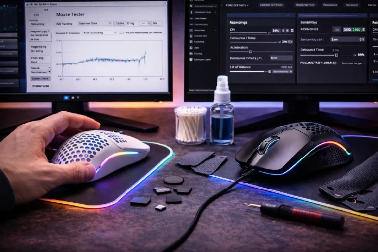 Otimização Extrema de Mouse: Skates de Safira, Motion Sync e a Blindagem contra EMI