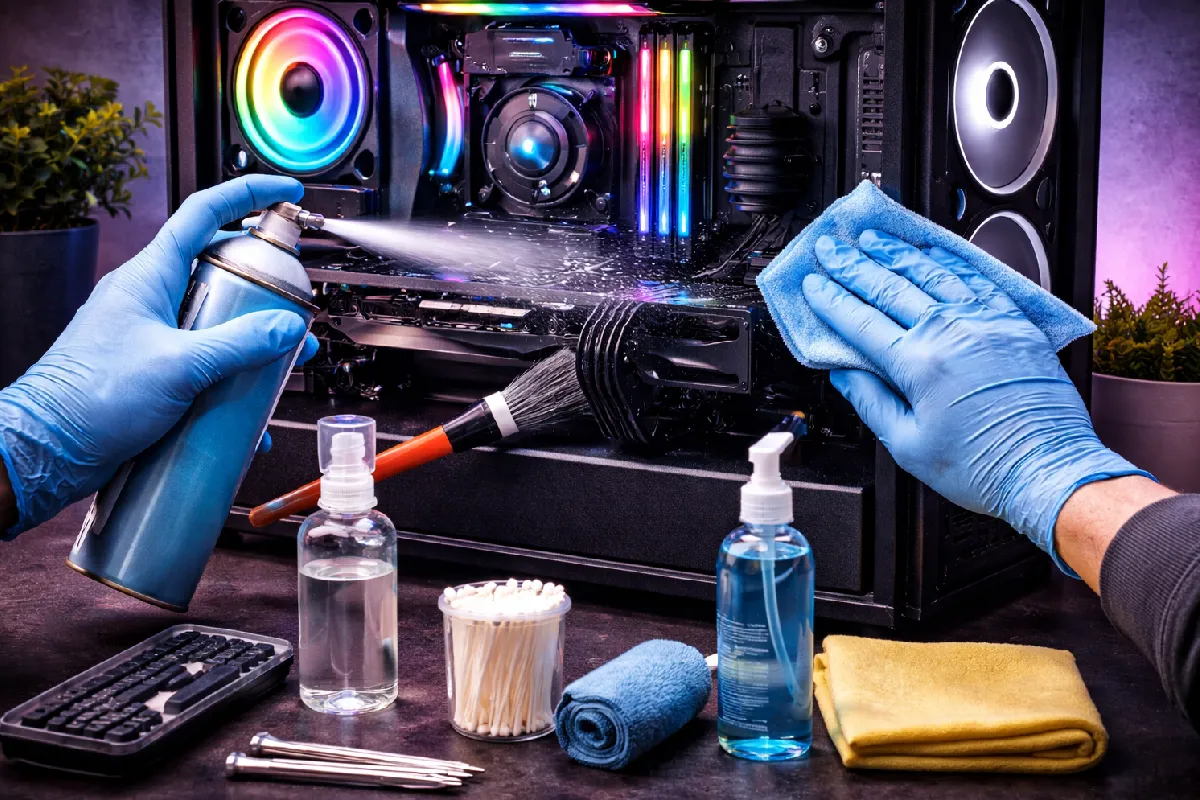 O Guia de Limpeza do PC: O Perigo do Aspirador e a Química do Isopropanol